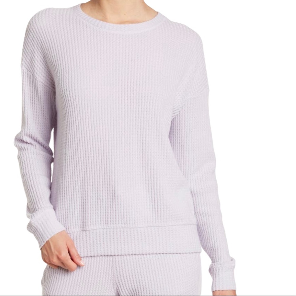 90 Degrees by Reflex Waffle Knit Pullover SZ M NWT